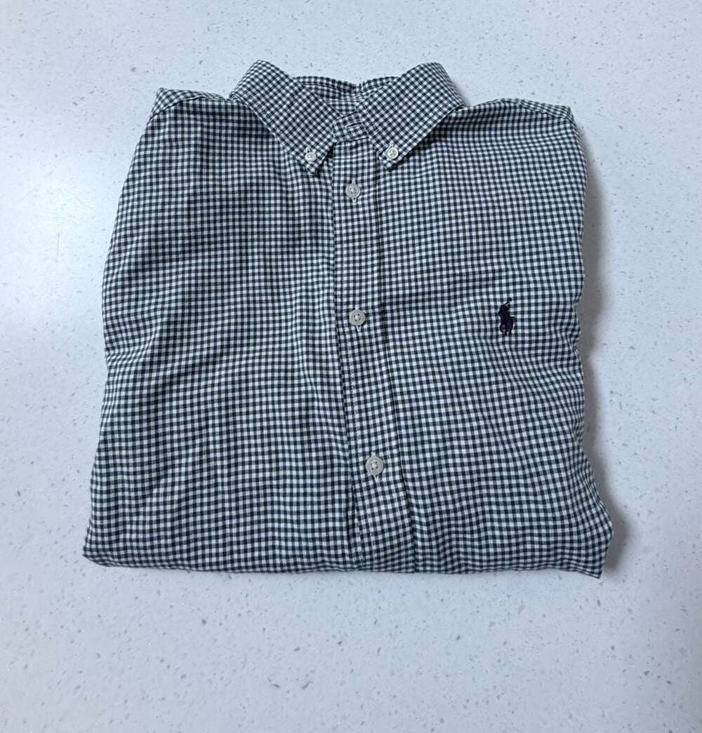 Ralph Lauren Boys XL 18-20 Long Sleeve Button-Down Dark Green Plaid Check Shirt